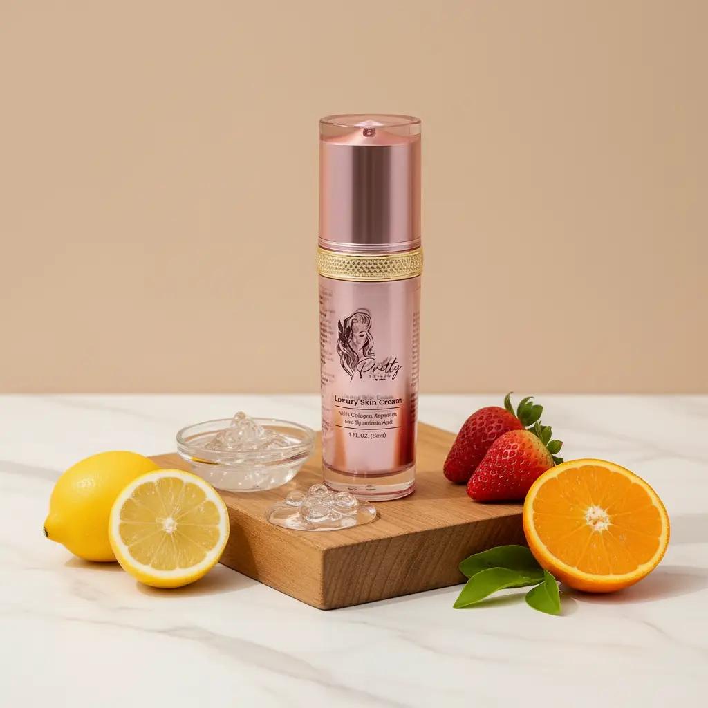 Luxury Skin Cream with Collagen, Argireline and Hyaluronic Acid Vitamin C E