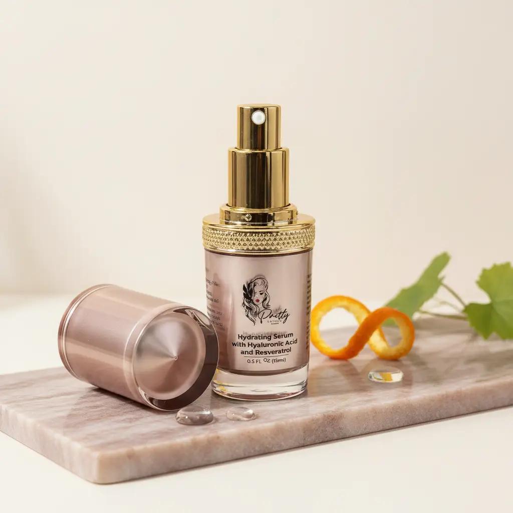 Hydrating Serum with Resveratrol and Hyaluronic Acid, vitamin C