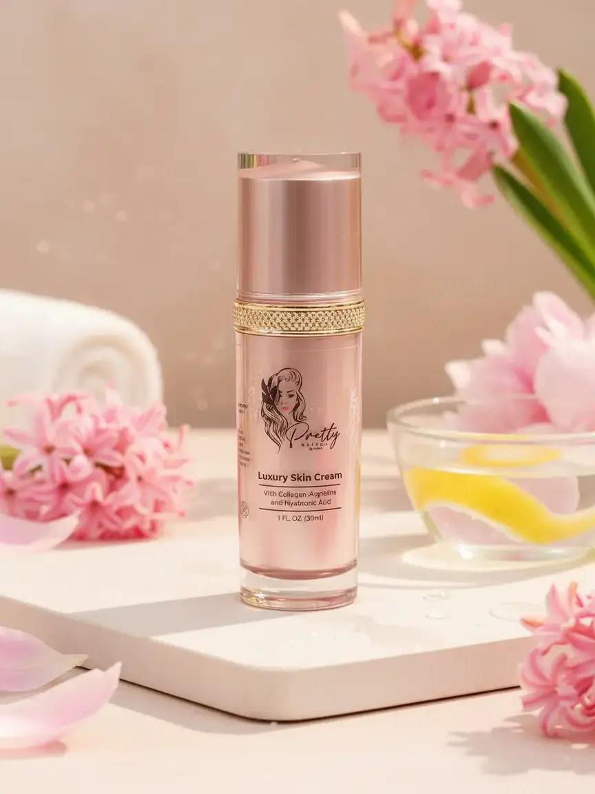Luxury Skin Cream with Collagen, Argireline and Hyaluronic Acid Vitamin C E
