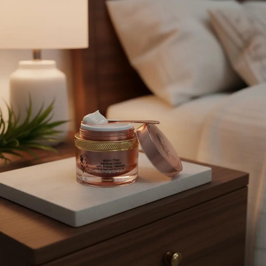 Night Time Renewal Cream with Ceramides, Retinol, Algae, and Mushroom extracts