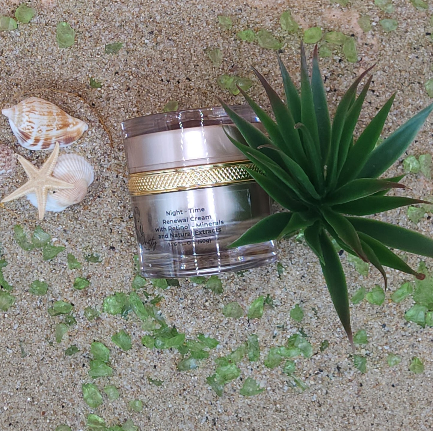 Night Time Renewal Cream with Ceramides, Retinol, Algae, and Mushroom extracts